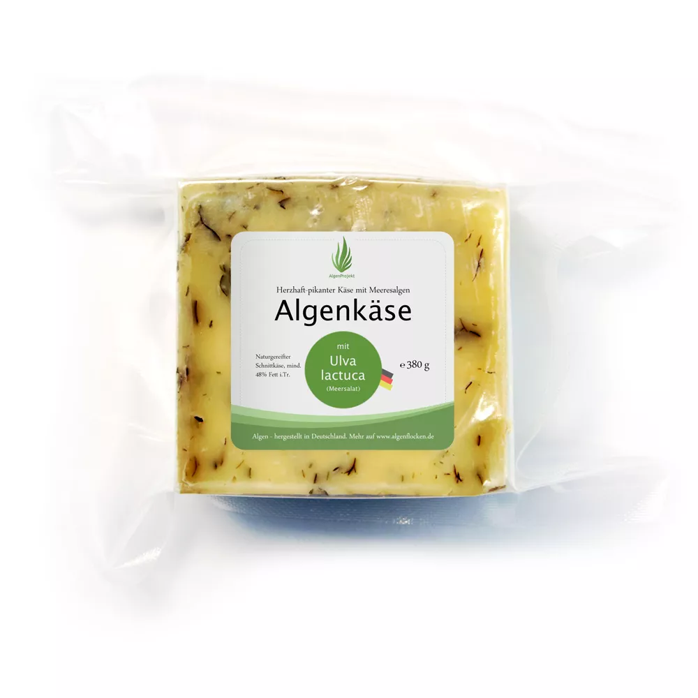 Algenkäse mit Ulva lactuca (Meersalat), 380g